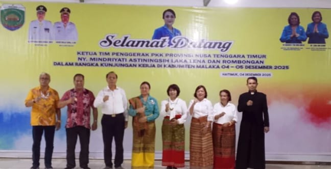 Disambut Tarian Likurai, Ketua TP PKK NTT Kunjungi Malaka: SBS–HMS Tegaskan Sinergi Penguatan Pemberdayaan Keluarga