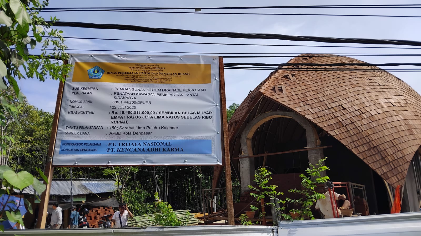 Papan Proyek Resmi Terpasang Penataan Akses Pemelastian, Proyek di Kawasan Tahura di Soroti Publik