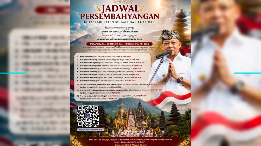 Tertib Tangkil di Pura Besakih, Pemprov Bali Atur Jadwal Penganyar IBTK 2026