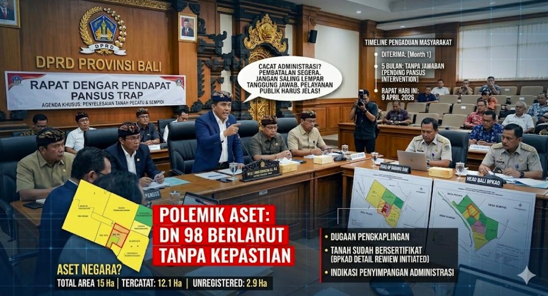 “Kalau Bukan Aset, Kenapa Lama?” Pansus TRAP DPRD Bali Tekan Penyelesaian DN 98