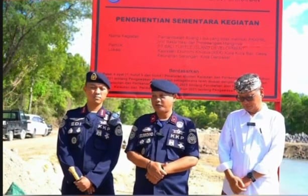 KKP Segel Aktivitas BTID di Kura-Kura Bali, Dugaan Pelanggaran Ruang Laut dan Penebangan Mangrove Terbongkar