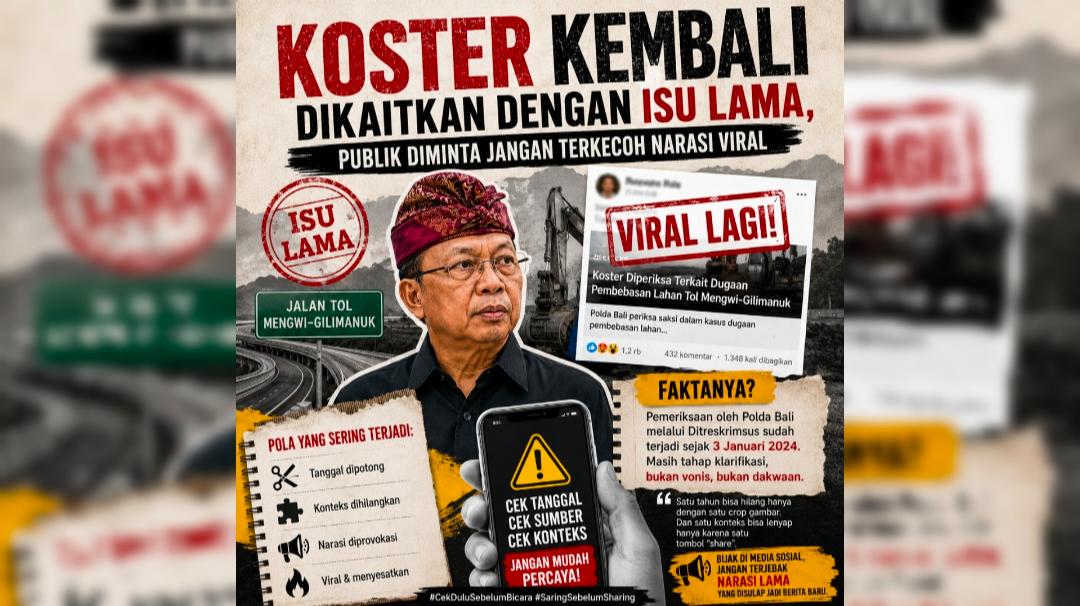 Koster Kembali Dikaitkan dengan Isu Lama, Publik Diminta Jangan Terkecoh Narasi Viral