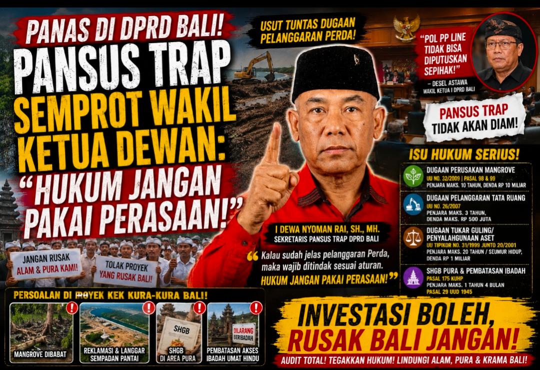 Panas di DPRD Bali! Pansus TRAP Semprot Wakil Ketua Dewan: “Hukum Jangan Pakai Perasaan”