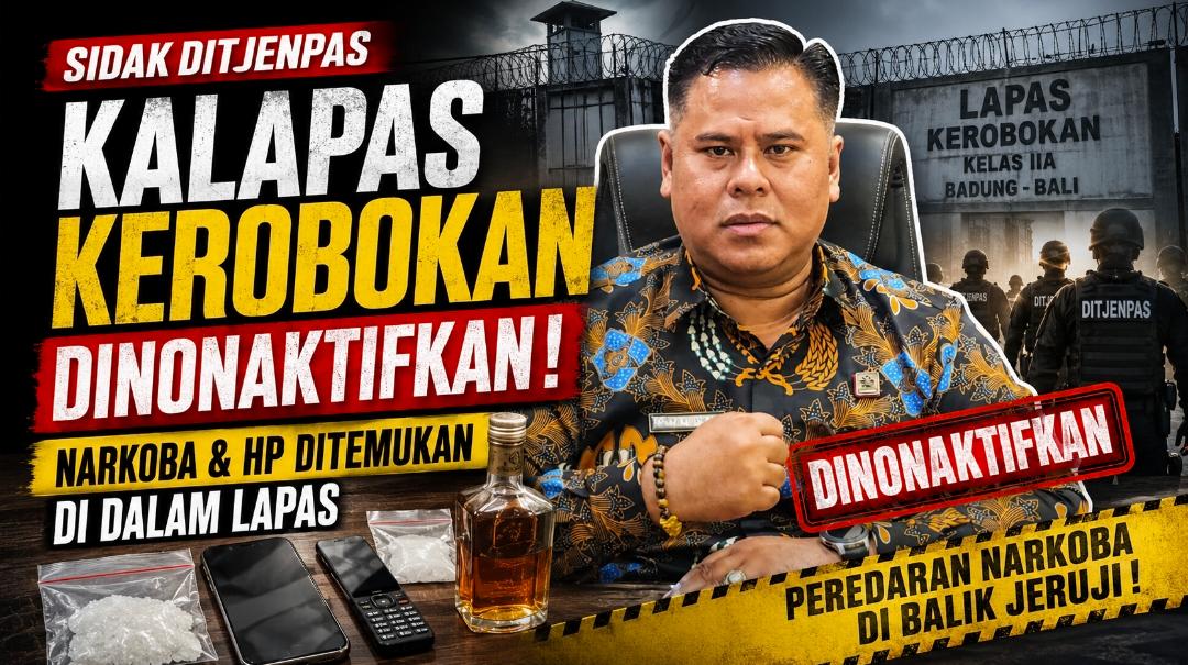 Kalapas Kerobokan Dinonaktifkan, Sidak Ditjenpas Bongkar Dugaan Peredaran Narkoba di Dalam Lapas