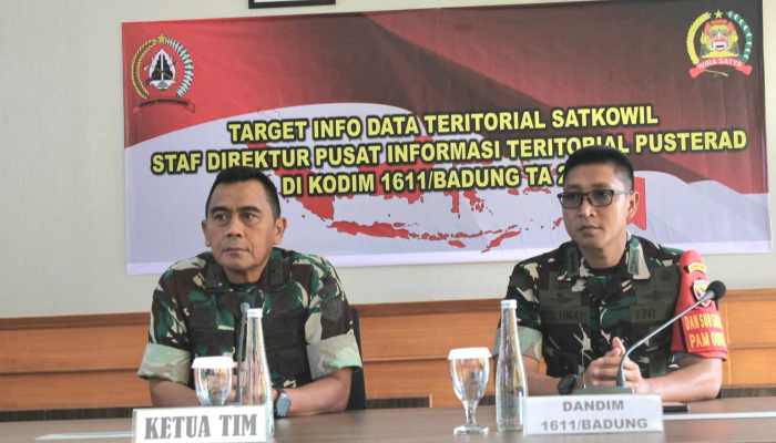 Verifikasi dan Pelengkapan Data: Pusterad Pastikan Data Teritorial Kodim 1611/Badung Akurat.
