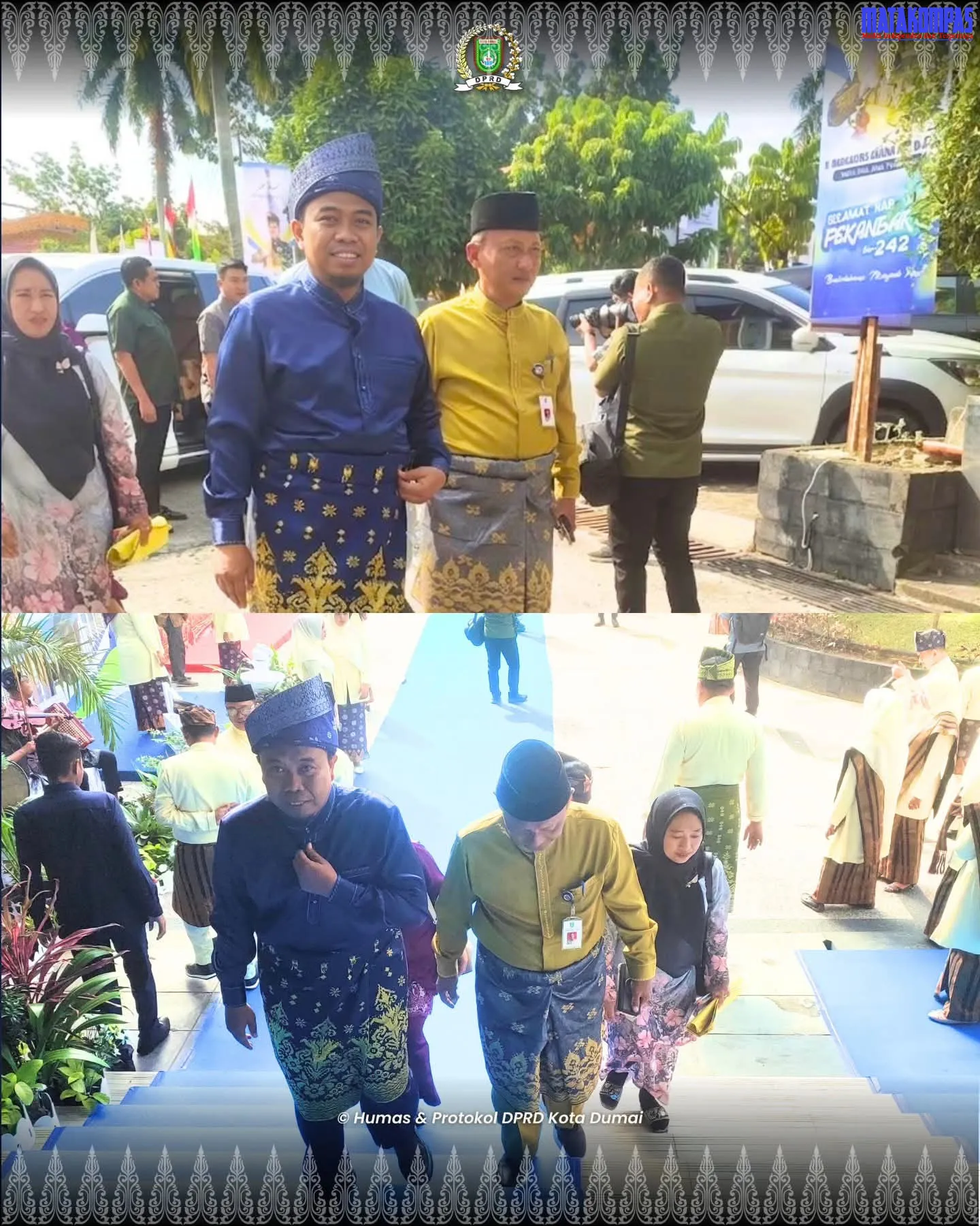 Agus Miswandi.S.A.B Didampingi Sekretaris DPRD Kota Dumai Hadiri Rapat Paripurna Hari Jadi Kota Pekan Baru Ke 242 Tahun 2026