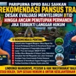 Paripurna DPRD Bali Sahkan Rekomendasi Pansus TRAP, Desak Evaluasi Menyeluruh BTID hingga Ancam Penutupan Permanen Jika Terbukti Langgar Hukum