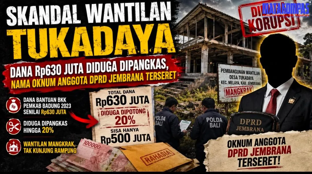 Skandal Wantilan Tukadaya: Dana Rp630 Juta Diduga Dipangkas, Nama Oknum Anggota DPRD Jembrana Terseret
