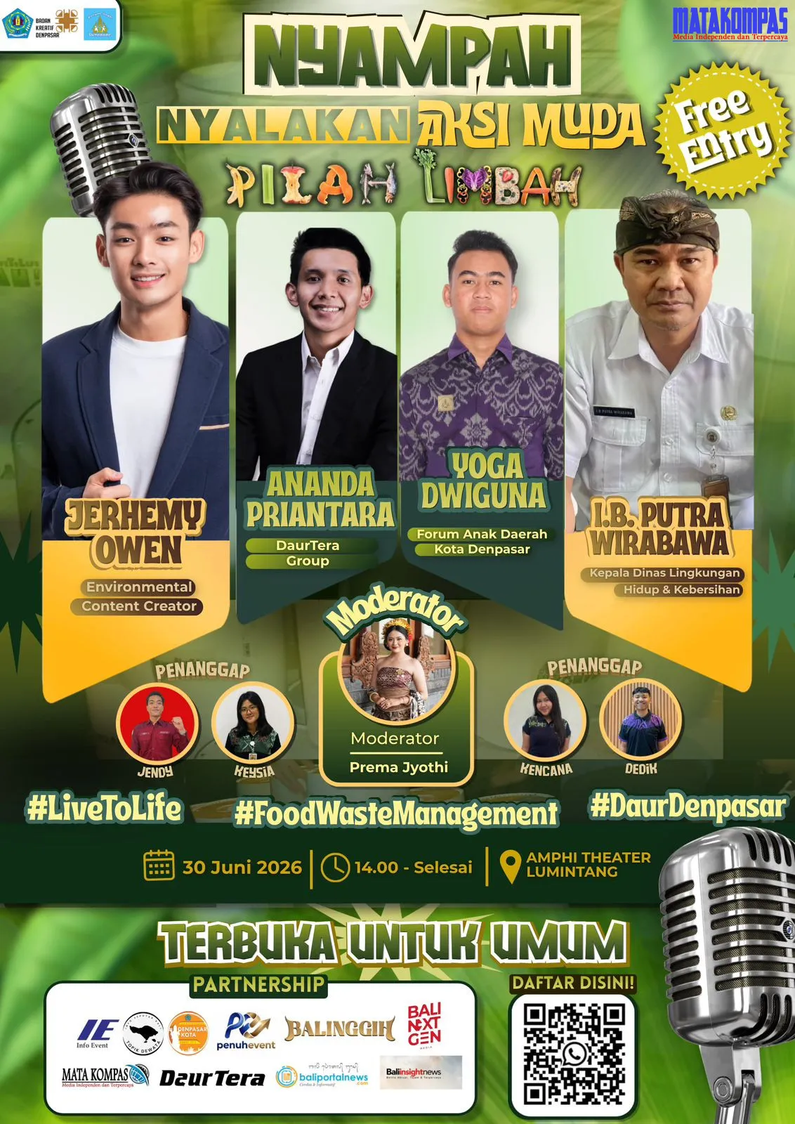  Talkshow NYAMPAH Ajak Anak Muda Denpasar Jadi Garda Terdepan Pengelolaan Sampah dan Lingkungan Berkelanjutan