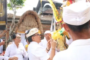 Wagub Giri Prasta Hadiri Karya Tawur Labuh Gentuh di Catus Pata Desa Sibanggede, Apresiasi Semangat Krama Jaga Tradisi Leluhur