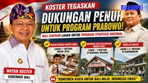 Koster Tegaskan Dukungan Penuh untuk Program Prabowo, Bali Siapkan Lahan MBG, Koperasi Merah Putih hingga Sekolah Rakyat