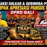Fraksi Golkar dan Fraksi Gerindra-PSI Kompak Apresiasi Pansus TRAP DPRD Bali, Pengawasan Tata Ruang Dinilai Jadi Alarm Penyelamatan Bali