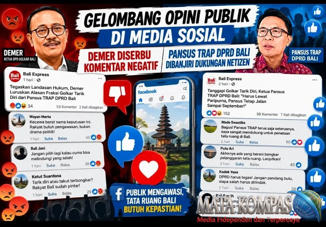 Gelombang Opini Publik di Media Sosial: Demer Diserbu Komentar Negatif, Pansus TRAP DPRD Bali Justru Dibanjiri Dukungan Netizen
