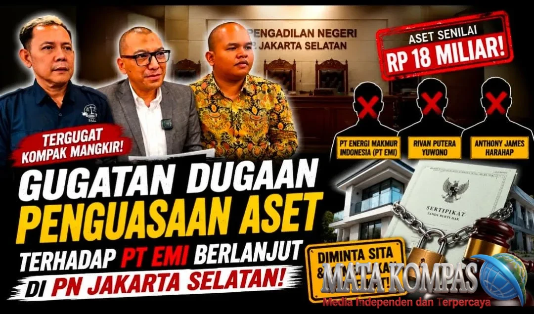 Tergugat Kompak Mangkir di Sidang Perdana, Gugatan Dugaan Penguasaan Aset Rp18 Miliar terhadap PT EMI Bergulir di PN Jakarta Selatan