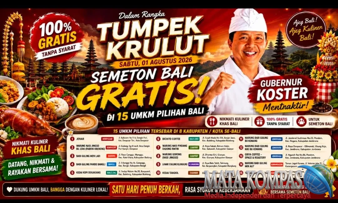 Rayakan Tumpek Krulut, Gubernur Koster Traktir Semeton Bali Kuliner Gratis di 15 UMKM Pilihan Se-Bali