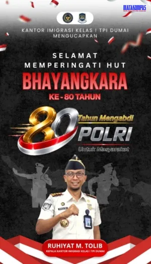 Ucapan Kepala Imigarasi Dumai Hut Bhayangkara Ke 80