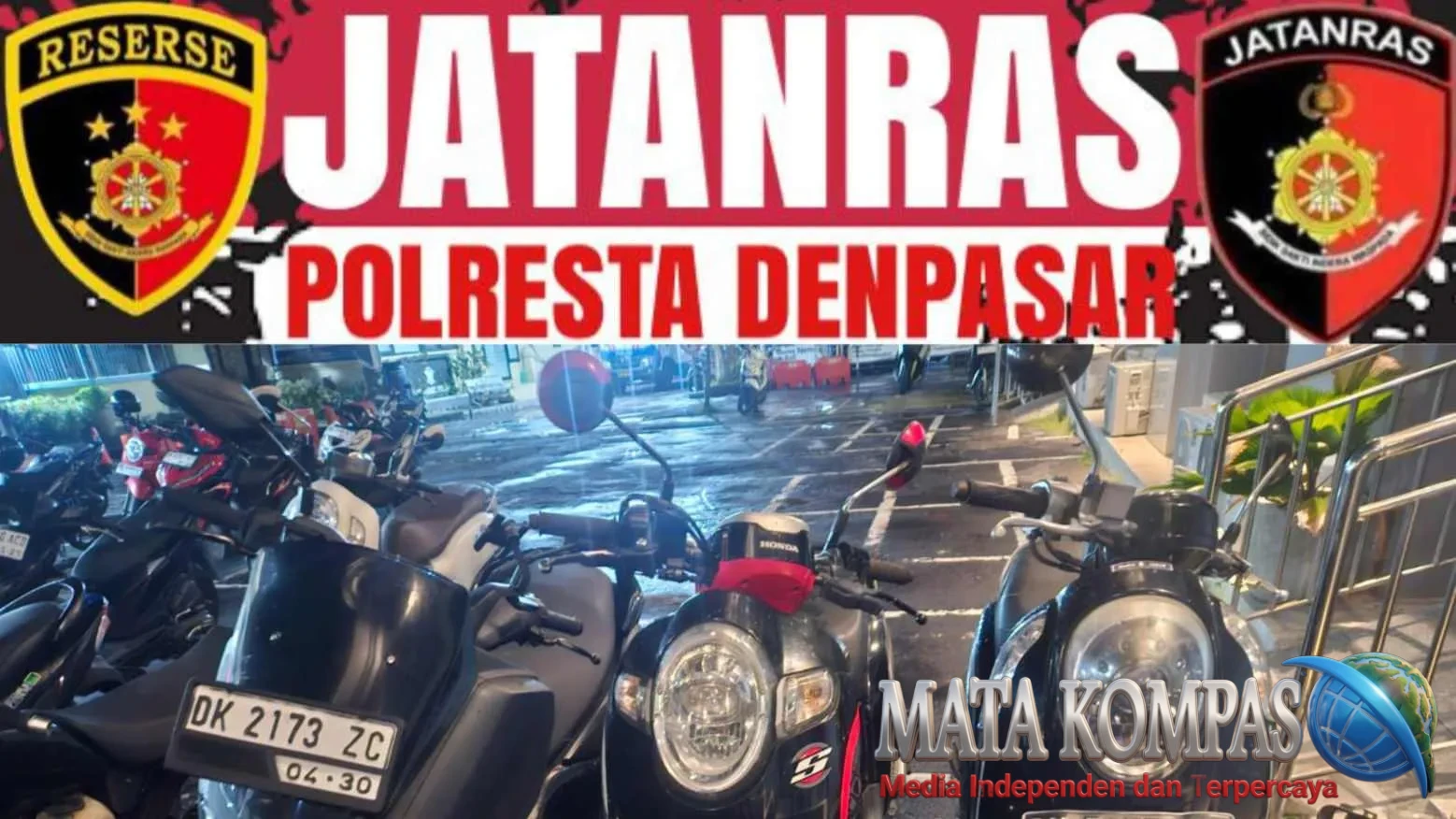Sudah Beraksi di Tiga TKP, Pelaku Curanmor Diamankan Unit Jatanras Polresta Denpasar.
