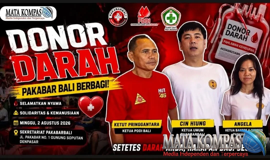 Pakabar Bali Gelar Donor Darah Sambut HUT ke-81 RI, Wujud Nyata Solidaritas Kemanusiaan untuk Menjaga Stok Darah Bali
