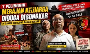 Merajan Keluarga di Sanur Diduga Dibongkar, Sengketa Ayah dan Anak Berujung Laporan Pidana ke Polda Bali