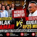 Mediasi Gugatan Rp25 Miliar Togar Situmorang Buntu, Tim Kuasa Hukum Media Tegaskan Tak Akan Berdamai: “Ini Perjuangan Kebebasan Pers”