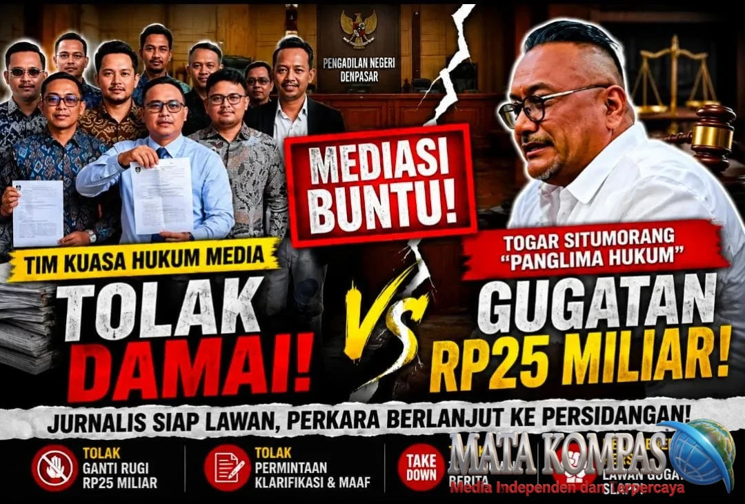Mediasi Gugatan Rp25 Miliar Togar Situmorang Buntu, Tim Kuasa Hukum Media Tegaskan Tak Akan Berdamai: “Ini Perjuangan Kebebasan Pers”