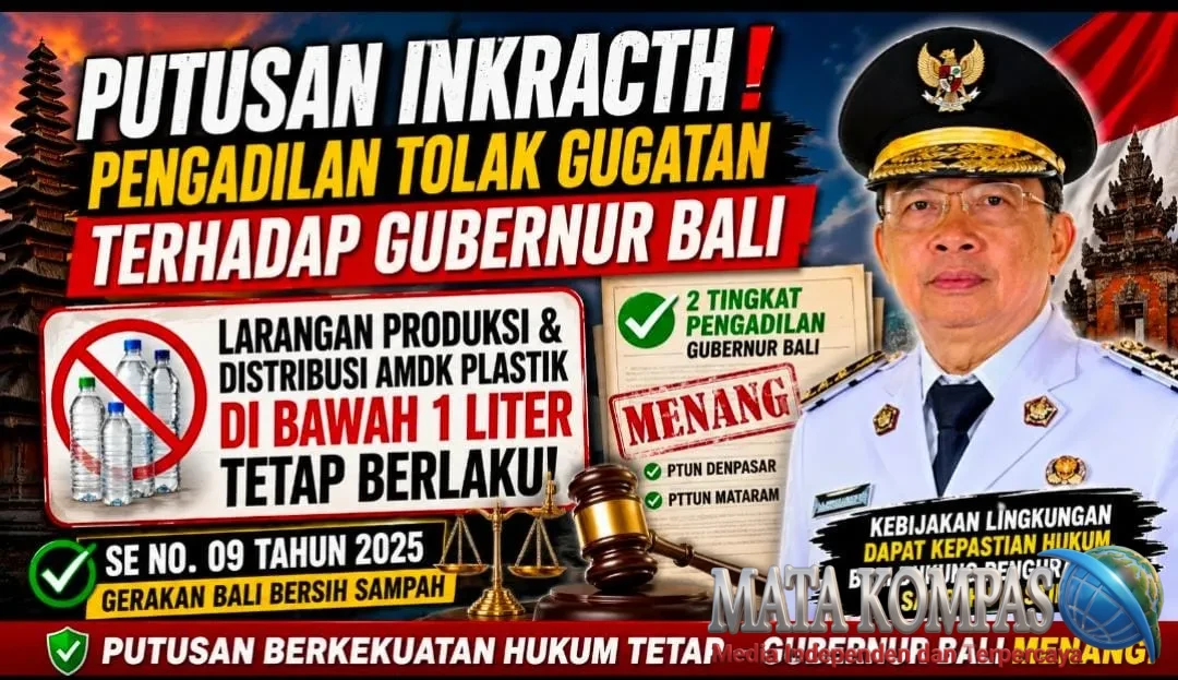 Putusan Inkracht! Gugatan terhadap Gubernur Bali soal Larangan AMDK di Bawah 1 Liter Kandas, Pengadilan Tegaskan SE Bali Bersih Sampah Tetap Berlaku