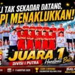 Handball Bali Juara Divisi I Kejurnas Junior U-19 2026, Regenerasi Atlet Mulai Menunjukkan Taji
