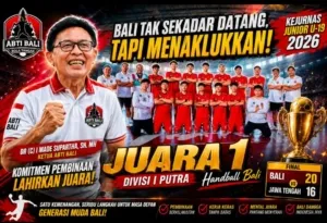 Made Supartha Bawa Semangat Baru ABTI Bali, Handball U-19 Tampil Juara di Kejurnas 2026