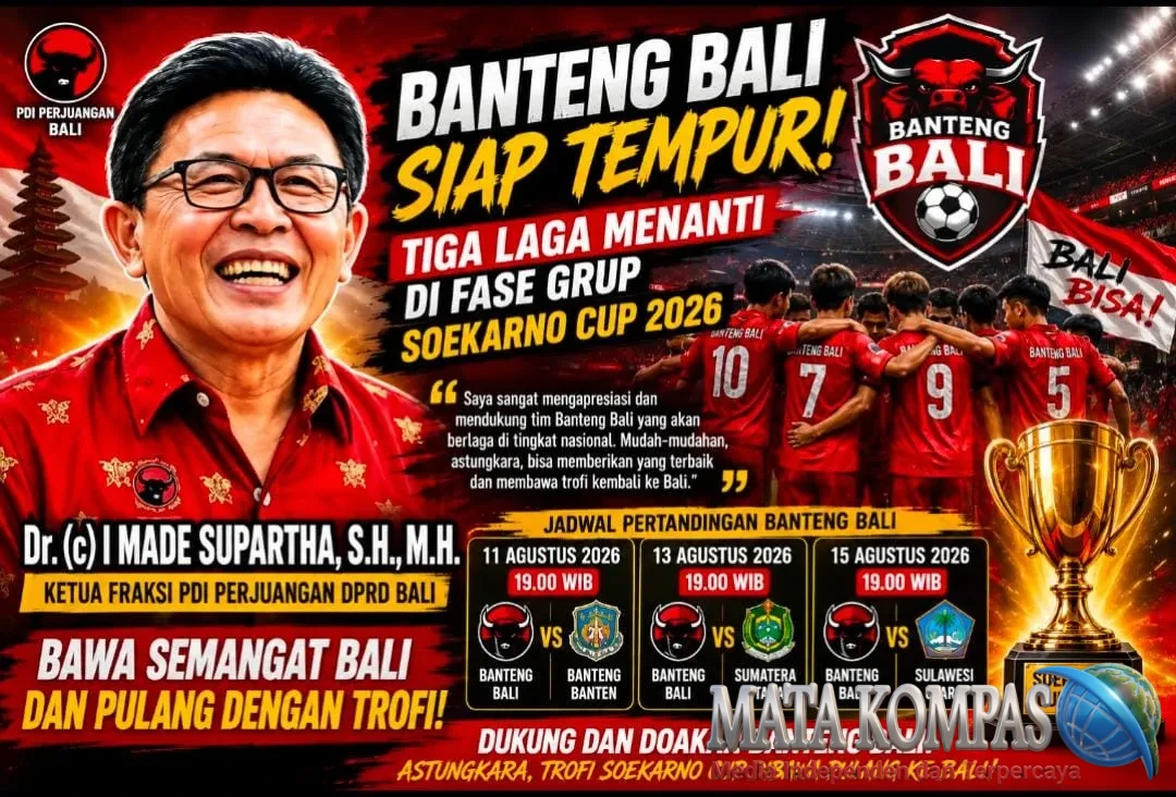 Banteng Bali Siap Tempur! Tiga Laga Menanti di Fase Grup Soekarno Cup 2026 Made Supartha: Bawa Semangat Bali dan Pulang dengan Trofi