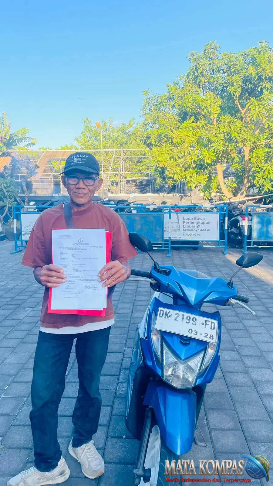 Setelah Viral di Media Sosial, Motor Korban Curanmor Ditemukan di Pantai Lembeng Sukawati.