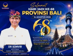 Hari Jadi ke-68 Bali, Dr Somvir: Perkuat Sinergi, Bangun Bali yang Maju dan Harmonis