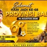 Hari Jadi ke-68 Bali, Gung Cok Ajak Perkuat Sinergi Wujudkan Bali Maju, Sejahtera dan Harmonis