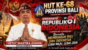 HUT ke-68 Bali dan HUT ke-81 RI, Cuhok Ajak Bersatu Bangun Bali dan Indonesia Lebih Maju