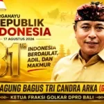Semangat Kemerdekaan ke-81, Gung Cok Ajak Masyarakat Bali Wujudkan Indonesia Berdaulat, Adil, dan Makmur