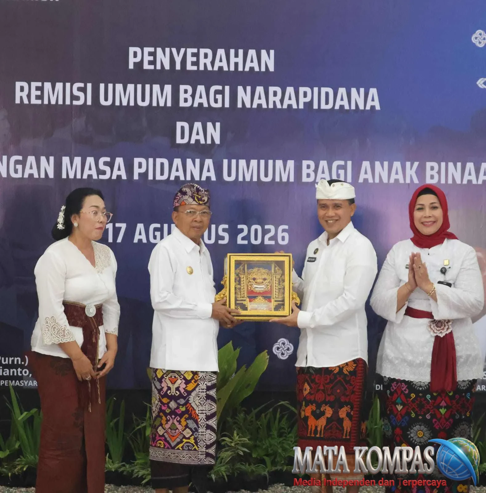 Gubernur Koster Bacakan Sambutan Menteri pada Pemberian Remisi di Lapas Kerobokan.