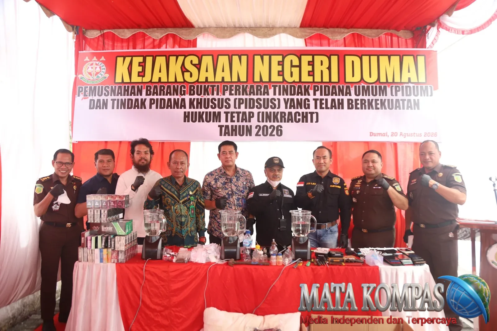 Barang Bukti Periode Maret- Juni 2026 Di Musnahkan Oleh Kejaksaan Negeri Dumai