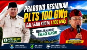 Prabowo Resmikan PLTS 100 GWp, Gubernur Koster Bawa Bali Raih Kuota 1.000 MWp Menuju Mandiri Energi Bersih