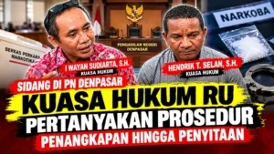 Sidang di PN Denpasar, Kuasa Hukum RU Pertanyakan Prosedur Penangkapan hingga Penyitaan