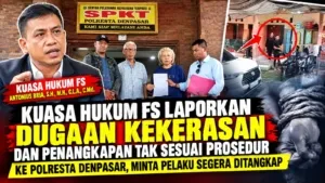 Kuasa Hukum FS Laporkan Dugaan Kekerasan dan Penangkapan Tak Sesuai Prosedur ke Polresta Denpasar, Minta Pelaku Segera Ditangkap