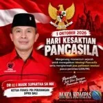 Hari Kesaktian Pancasila, Made Supartha Ajak Generasi Muda Teguhkan Ideologi dan Semangat Kebangsaan