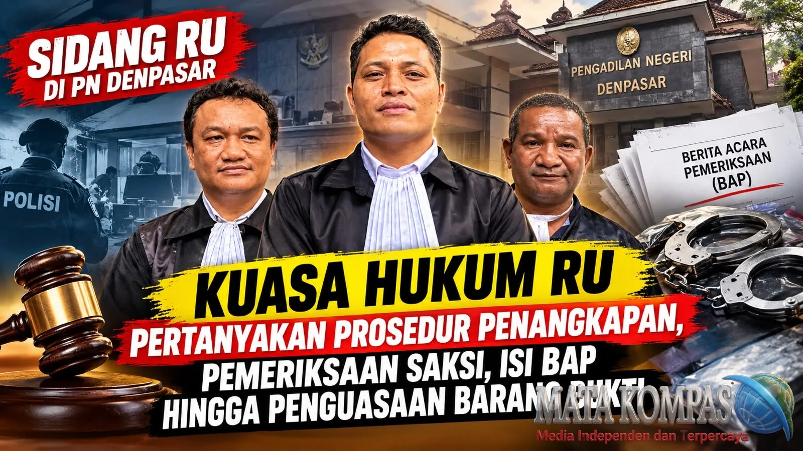 Kuasa Hukum RU Soroti Prosedur Penangkapan dan Penguasaan Barang Bukti di PN Denpasar