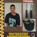 Bawa Sajam di Tempat Umum, Seorang Pria Diamankan Unit Reskrim Polsek Dentim