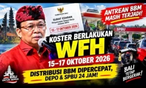 Antrean BBM Tak Kunjung Reda, Gubernur Koster Berlakukan WFH 15–17 Oktober 2026, Distribusi Pertamina Disorot!