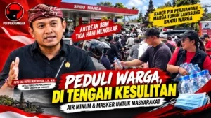 Antrean BBM Tiga Hari Mengular, Putu Eka Nurcahyadi Gerakkan Kader PDIP Marga Turun Bantu Warga
