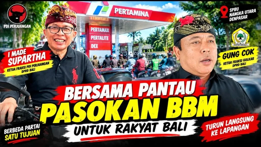Made Supartha Bertemu Gung Cok Saat Antre BBM di SPBU Nangka Utara, Kompak Pantau Kelancaran Pasokan untuk Rakyat