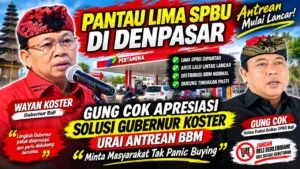 Pantau Lima SPBU di Denpasar, Gung Cok Apresiasi Solusi Gubernur Koster Urai Antrean BBM: Minta Masyarakat Tak Panic Buying