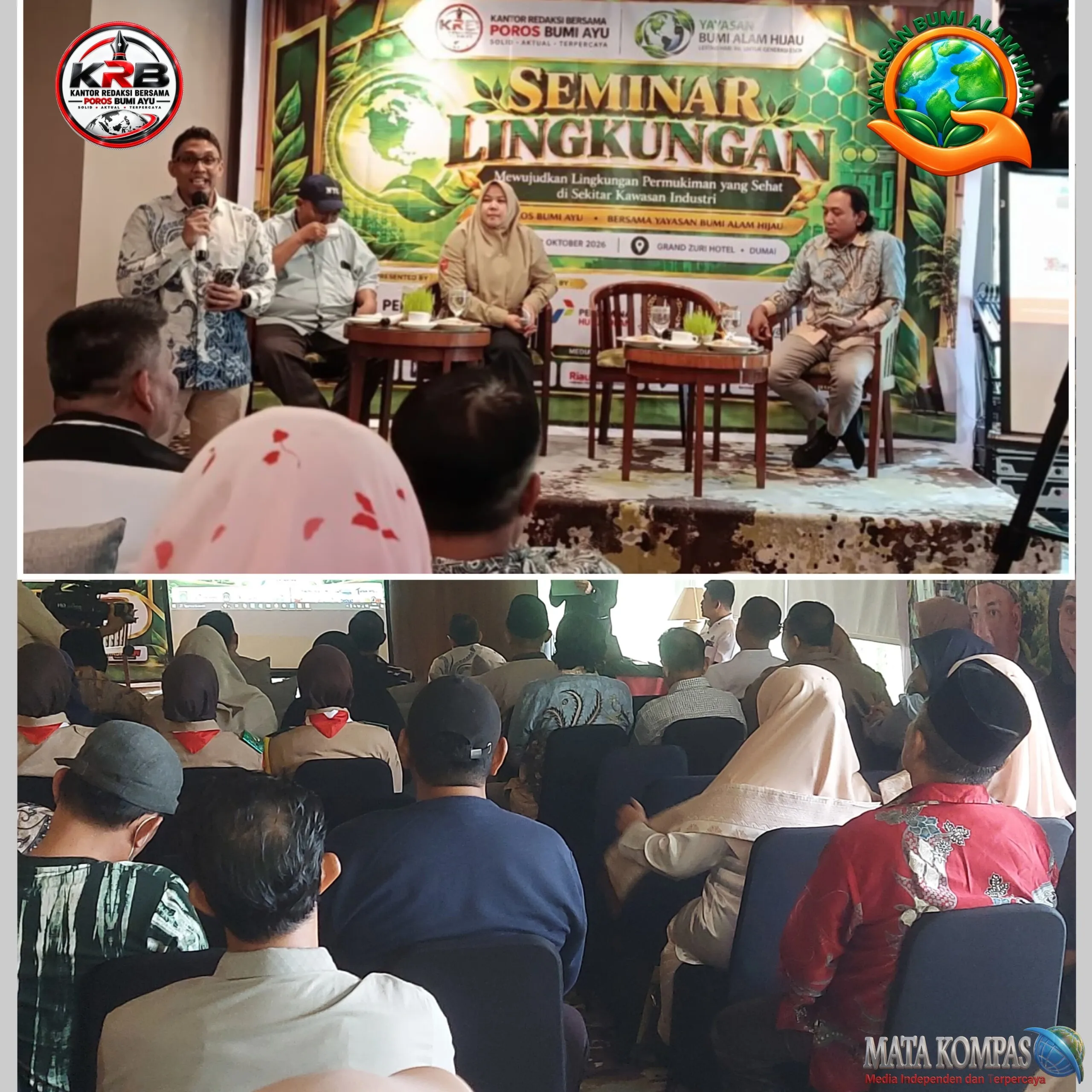 KRB Poros Bumi Ayu dan Yayasan Bumi Alam Hijau Gelar Seminar Lingkungan, Dorong Sinergi Industri dan Permukiman Sehat