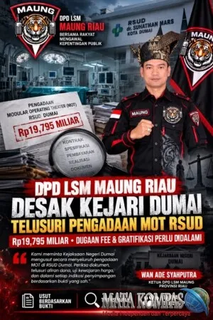 DPD LSM MAUNG Riau Desak Kejari Dumai Pengadaan OTRIS Rp19,795 Miliar di RSUD Dumai