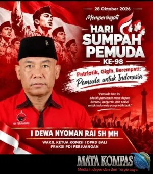 Sumpah Pemuda ke-98, Dewa Rai Kobarkan Semangat Patriotisme: Pemuda Harus Gigih, Peduli, dan Berani Bergerak untuk Indonesia