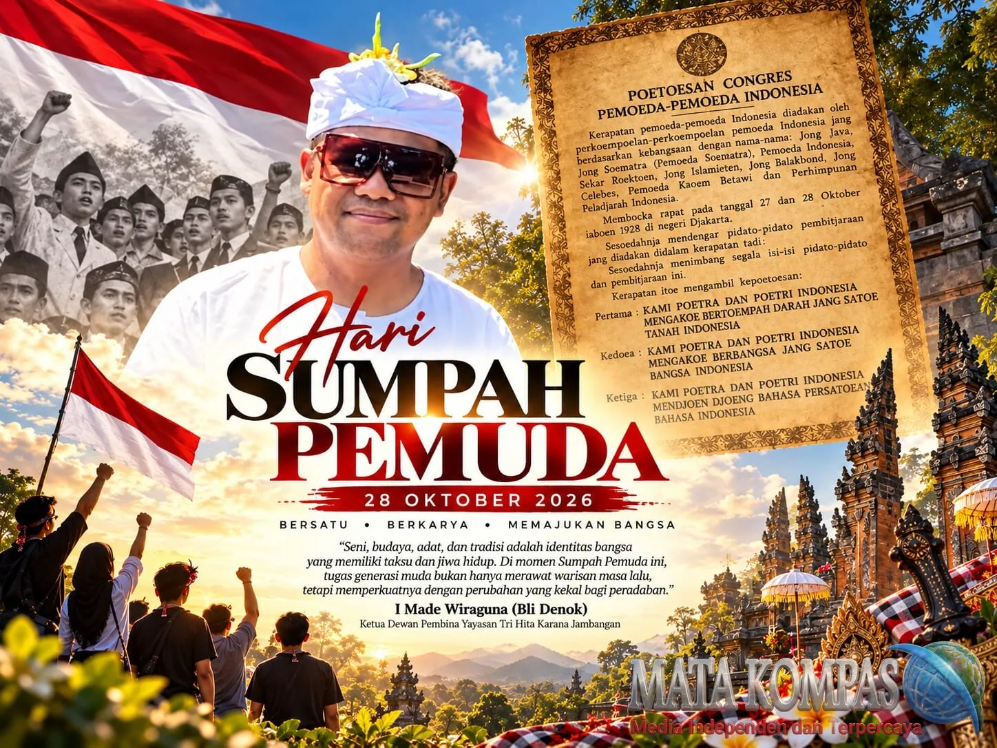 Bli Denok: Sumpah Pemuda Bukan Sekadar Seremoni, Saatnya Generasi Muda Menjaga Warisan Leluhur